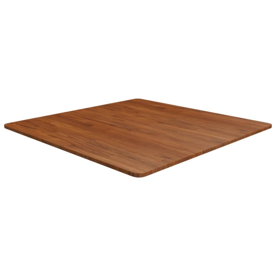 Tablero de mesa cuadrada madera roble marrón oscuro