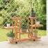 Soporte para flores con ruedas madera maciza abeto 110x25x78