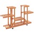 Soporte para flores con ruedas madera maciza abeto 110x25x78