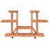 Soporte para flores con ruedas madera maciza abeto 110x25x78
