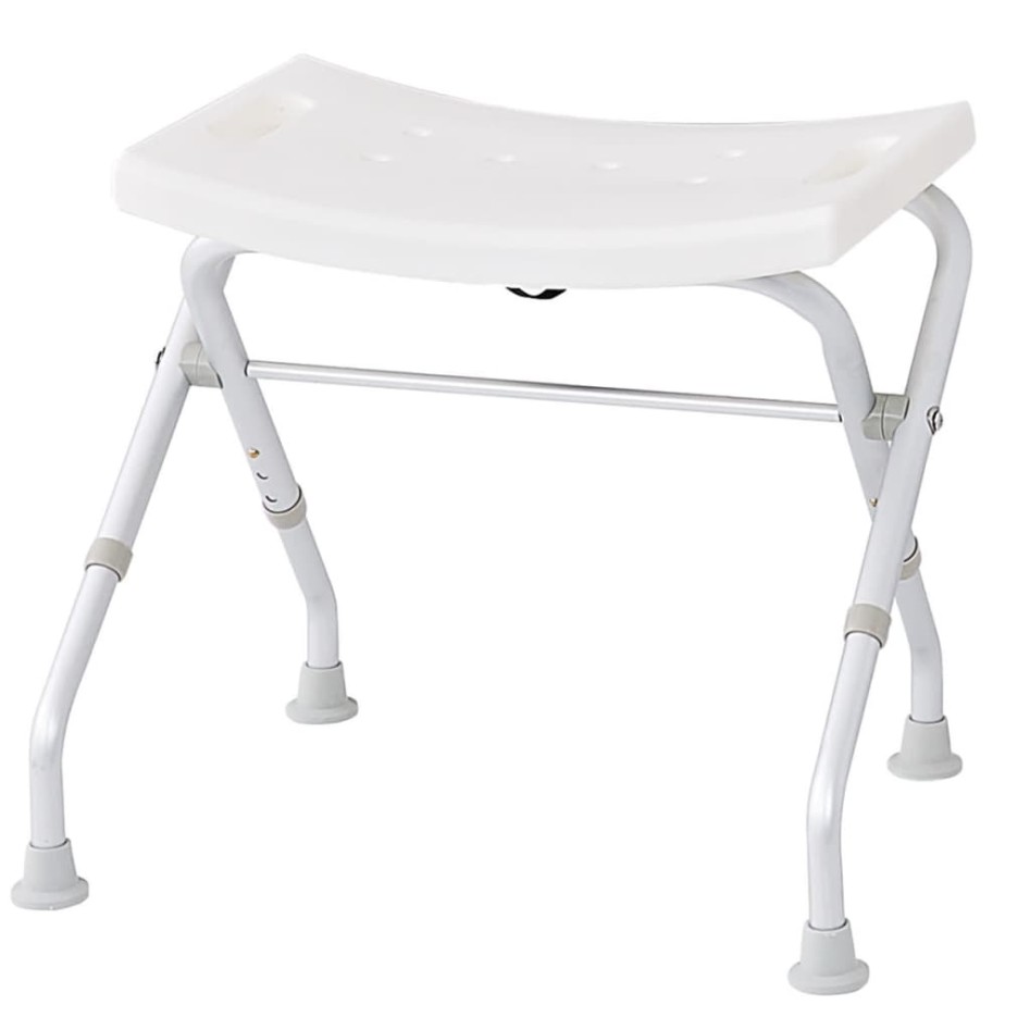 RIDDER Taburete de baño plegable 110 kg blanco
