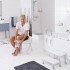 RIDDER Taburete de baño plegable 110 kg blanco