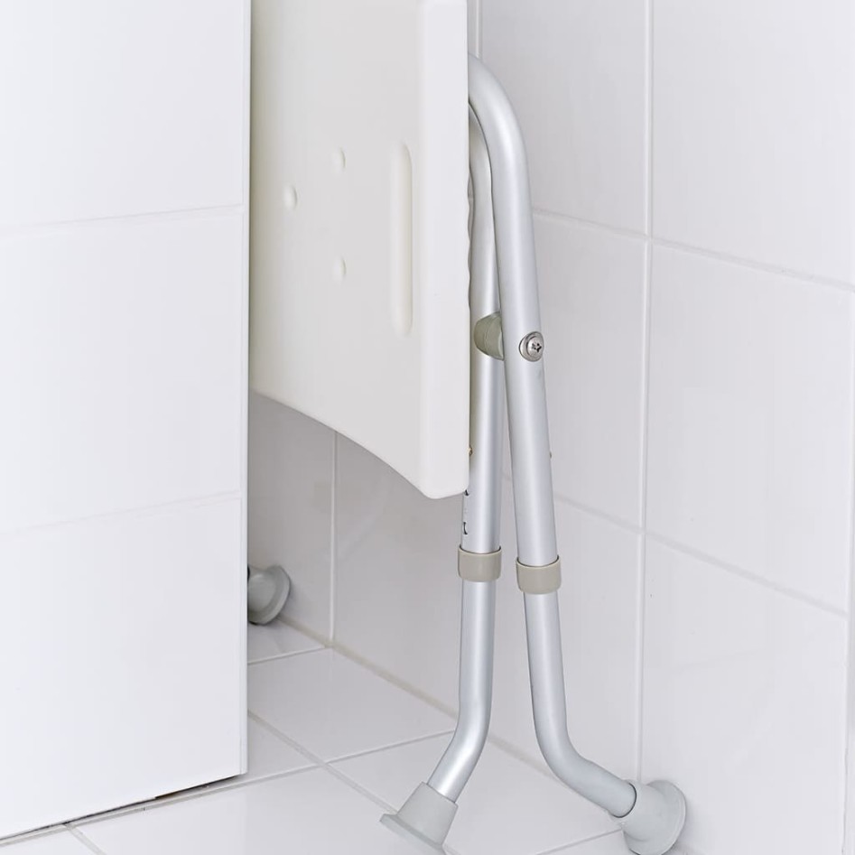 RIDDER Taburete de baño plegable 110 kg blanco