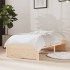 Estructura cama individual sin colchón madera maciza 75x190
