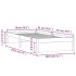 Estructura cama individual sin colchón madera maciza 75x190