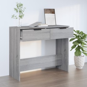 Mesa consola madera contrachapada gris Sonoma 90x36x75