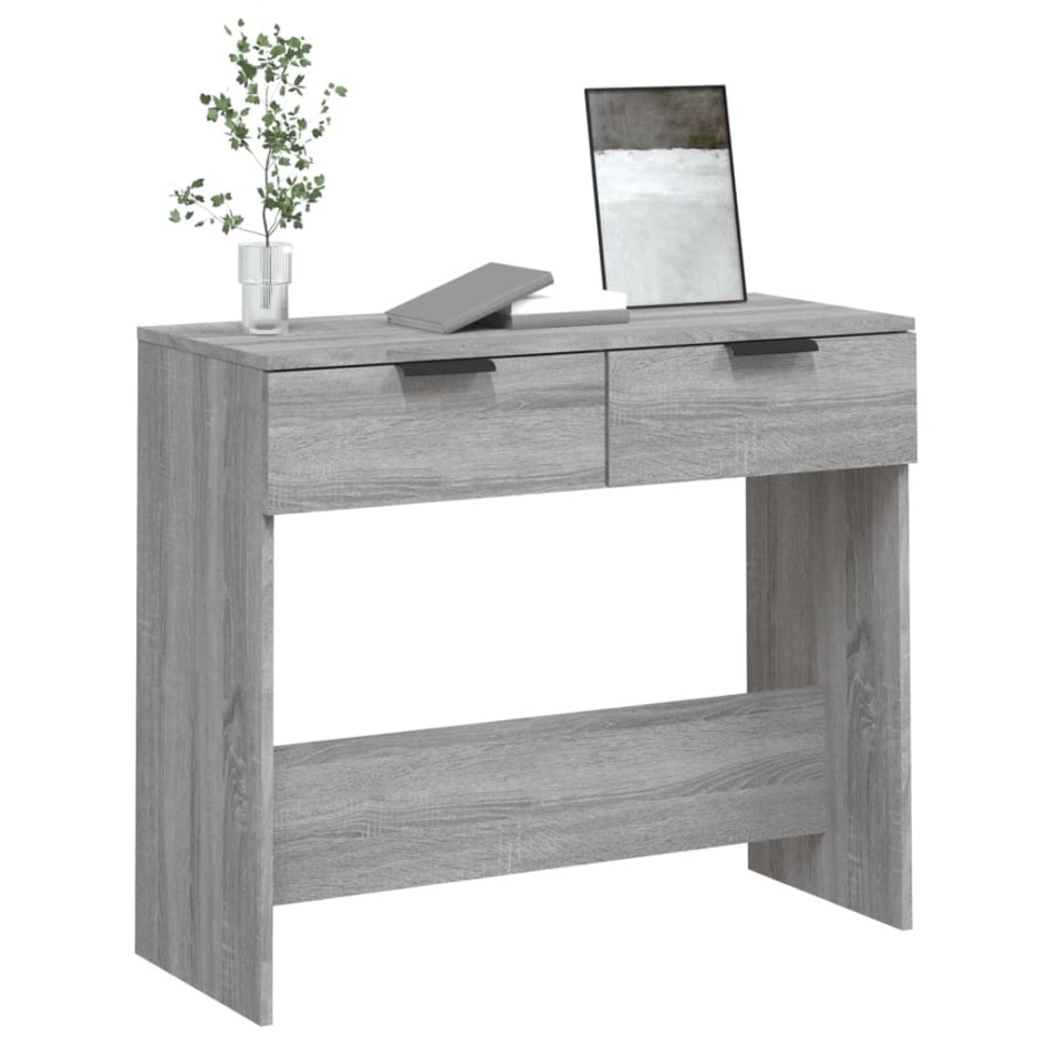Mesa consola madera contrachapada gris Sonoma 90x36x75