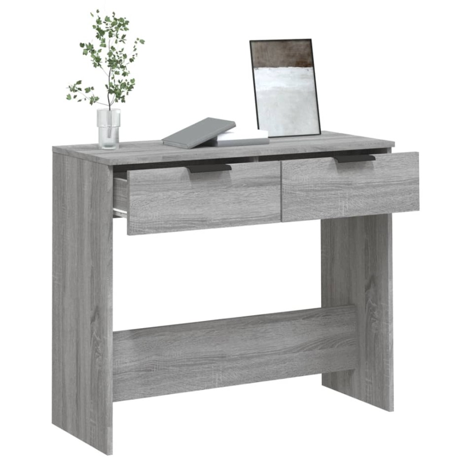 Mesa consola madera contrachapada gris Sonoma 90x36x75