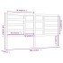 Cabecero de cama madera maciza de pino marrón miel 206x4x104