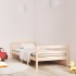 Estructura de cama sin colchón madera maciza pino 75x190