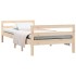 Estructura de cama sin colchón madera maciza pino 75x190