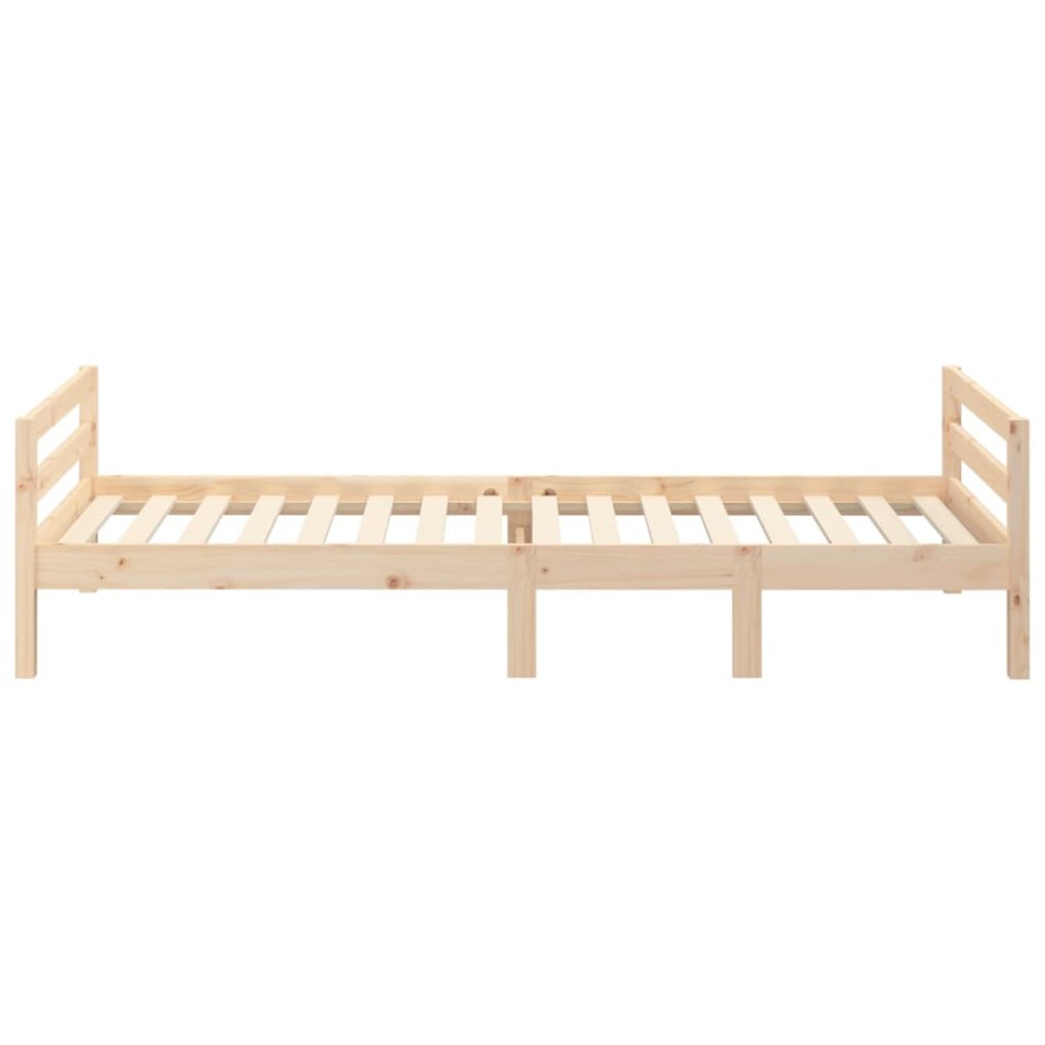 Estructura de cama sin colchón madera maciza pino 75x190