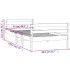Estructura de cama sin colchón madera maciza pino 75x190