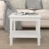 Mesa de centro de madera maciza de pino blanca 50x50x45