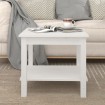 Mesa de centro de madera maciza de pino blanca 50x50x45 cm