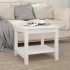 Mesa de centro de madera maciza de pino blanca 50x50x45