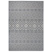 Alfombra de exterior de tejido plano rayas azules 160x230 cm