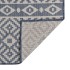 Alfombra de exterior de tejido plano rayas azules 160x230