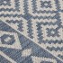 Alfombra de exterior de tejido plano rayas azules 160x230