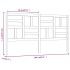 Cabecero de cama madera maciza de pino gris 206x4x104