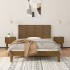Cabecero cama pared madera maciza pino marrón miel 146x3x63