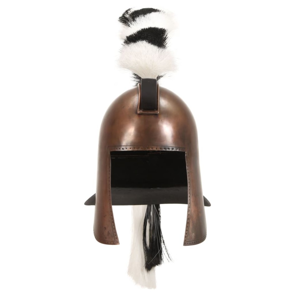 Réplica de casco de guerrero griego rol en vivo acero