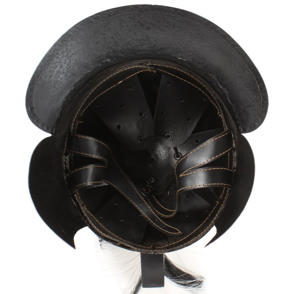 Réplica de casco de guerrero griego rol en vivo acero