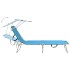 Tumbona plegable con toldo aluminio