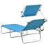 Tumbona plegable con toldo aluminio