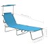 Tumbona plegable con toldo aluminio