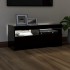 Mueble de TV con luces LED negro 90x35x40
