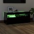 Mueble de TV con luces LED negro 90x35x40