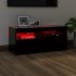 Mueble de TV con luces LED negro 90x35x40