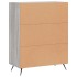 Aparador de madera de ingeniería gris Sonoma 69,5x34x90