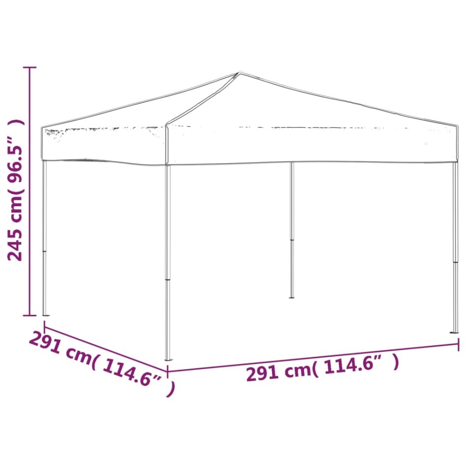 Carpa para fiestas plegable color crema 3x3