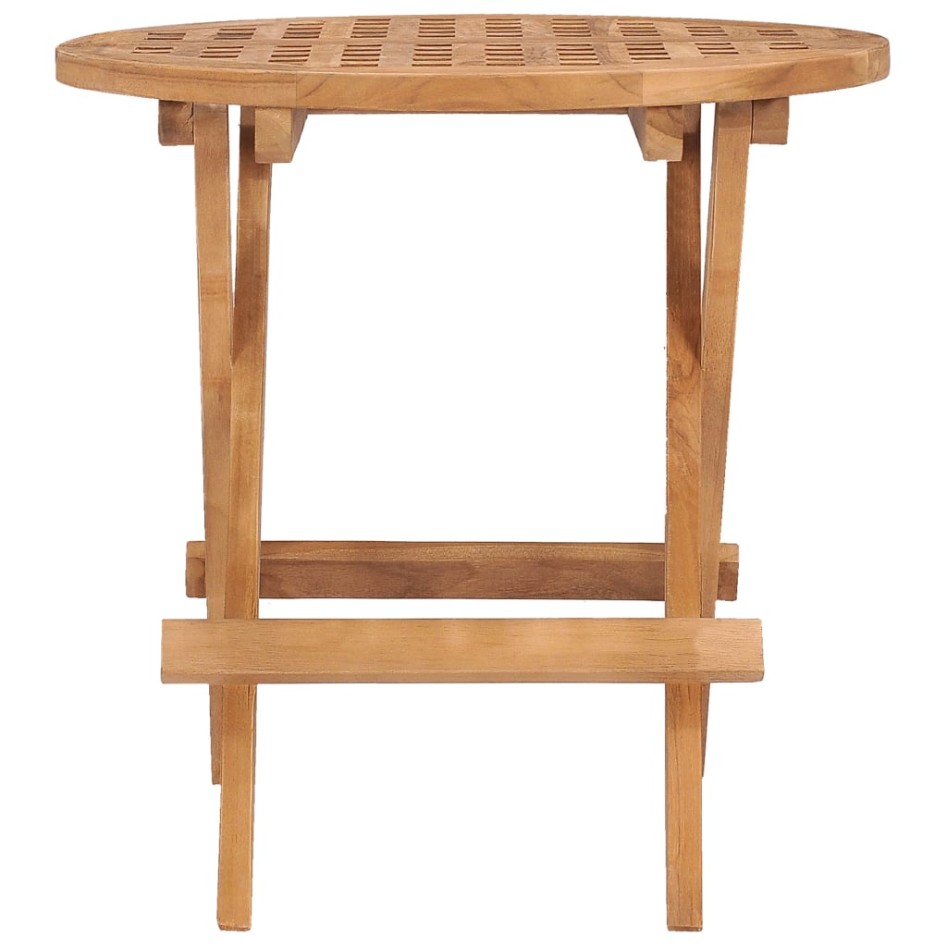 Mesa plegable de jardín madera maciza de teca 50x50x50