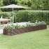 Jardinera arriate acero recubrimiento polvo marrón 368x80x36