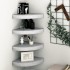 Estantes de esquina pared 4 uds MDF gris hormigón 25x25x3,8