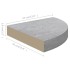 Estantes de esquina pared 4 uds MDF gris hormigón 25x25x3,8