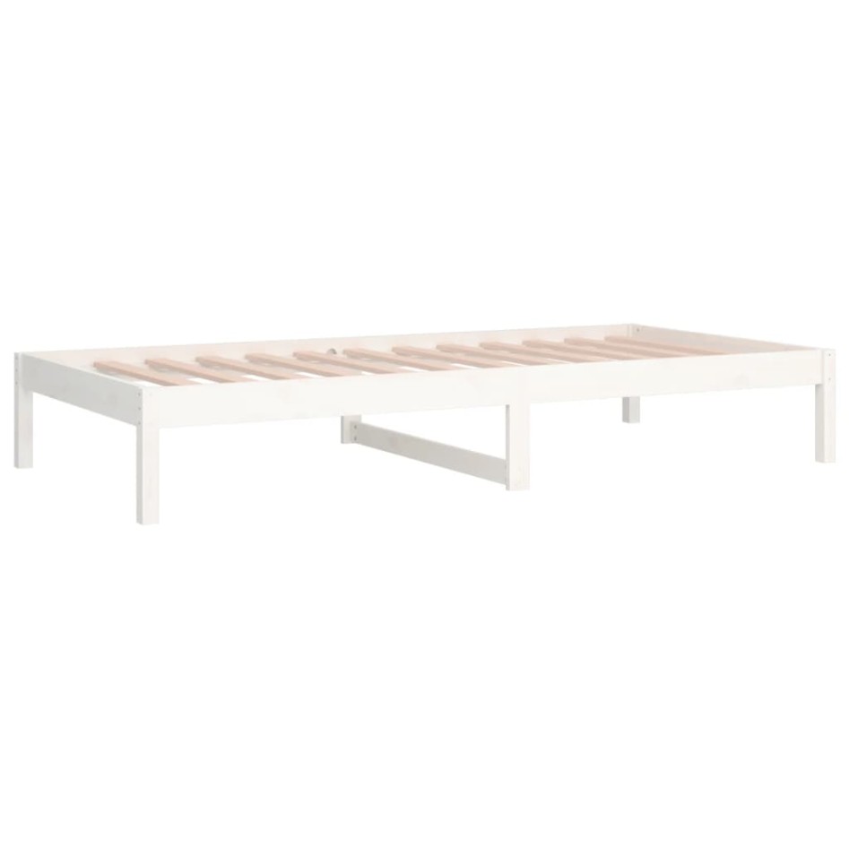 Sofá cama de madera maciza de pino blanco 90x190