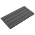 Baldosas de porche 6 uds WPC negro 60x30 cm 1,08