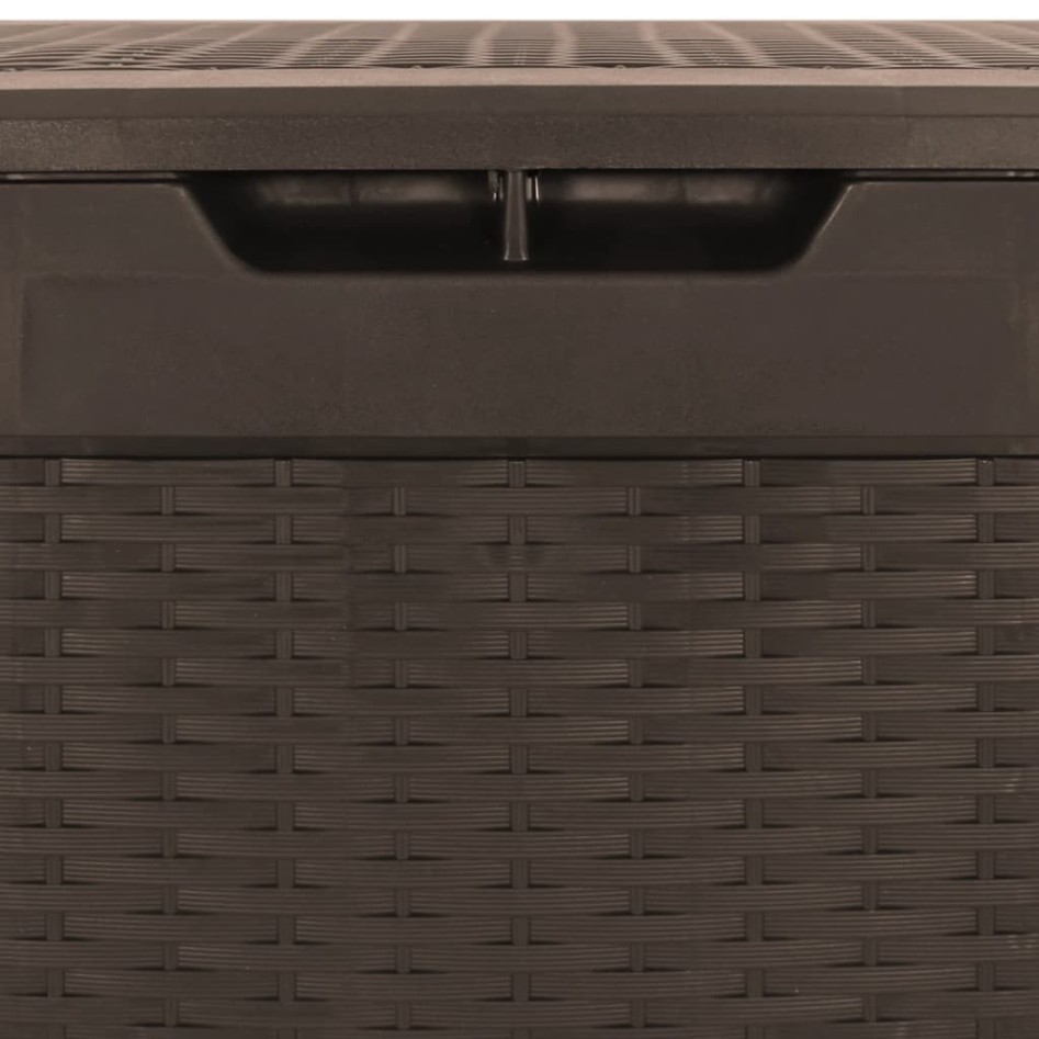 Caja de almacenaje de jardín polipropileno marrón 119x48x60