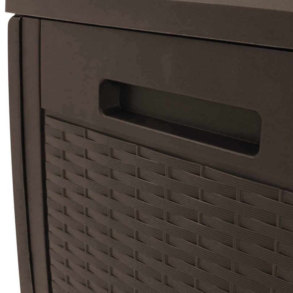 Caja de almacenaje de jardín polipropileno marrón 119x48x60