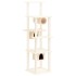 Rascador para gatos con postes de sisal crema 169