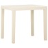 Mesa de jardín de plástico blanca 79x65x72