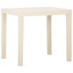 Mesa de jardín de plástico blanca 79x65x72 cm