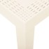 Mesa de jardín de plástico blanca 79x65x72
