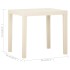 Mesa de jardín de plástico blanca 79x65x72
