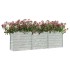 Arriate de acero galvanizado plateado 240x40x77
