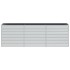Arriate de acero galvanizado plateado 240x40x77